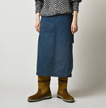 45R Light Mont Brown Denim Wrap Skirt Distressed