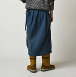 45R Light Mont Brown Denim Wrap Skirt Distressed