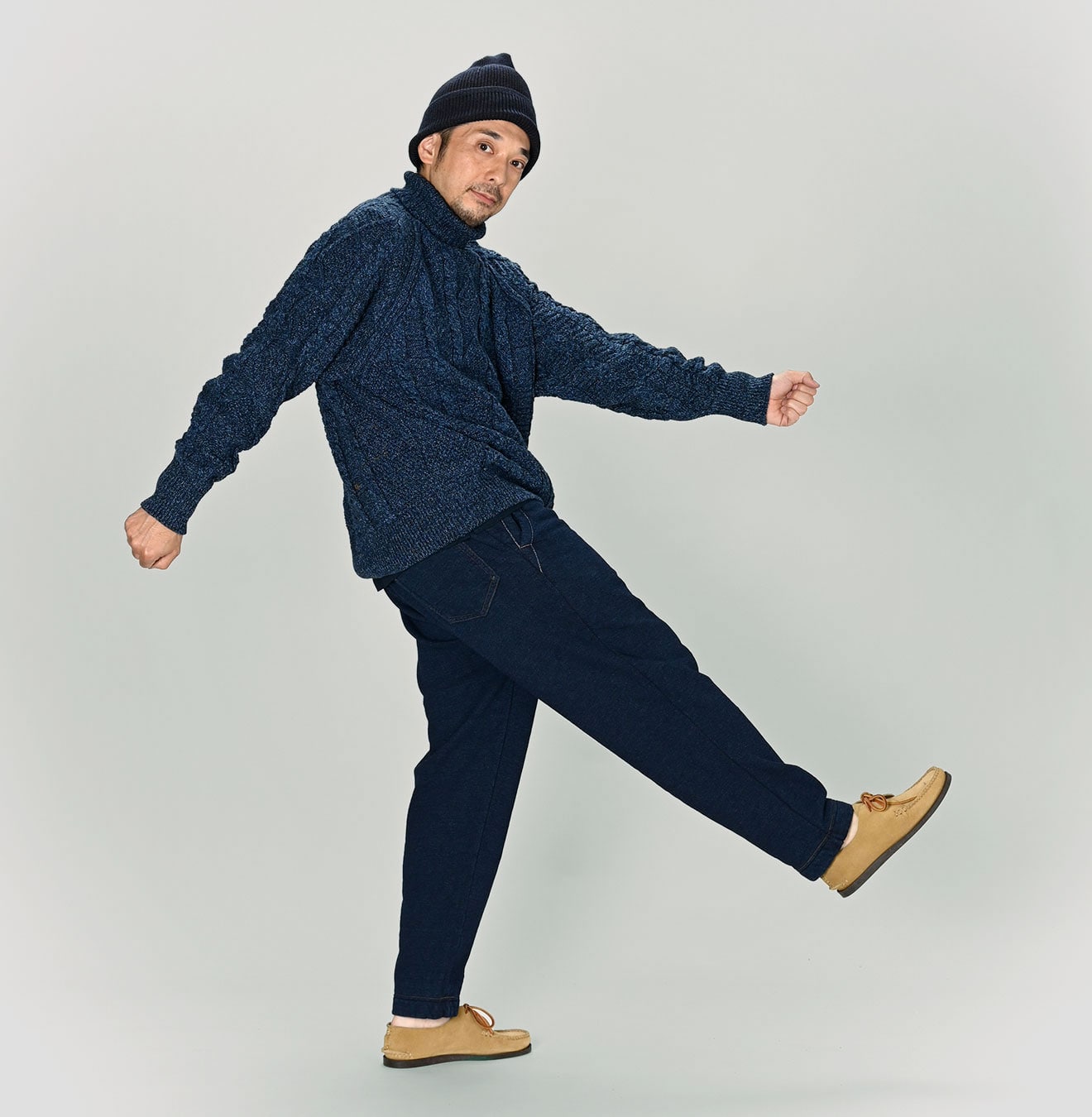 Indigo Cotton Fleece 908 Sweat Pants (Size 1) - 45R by 45rpm studio