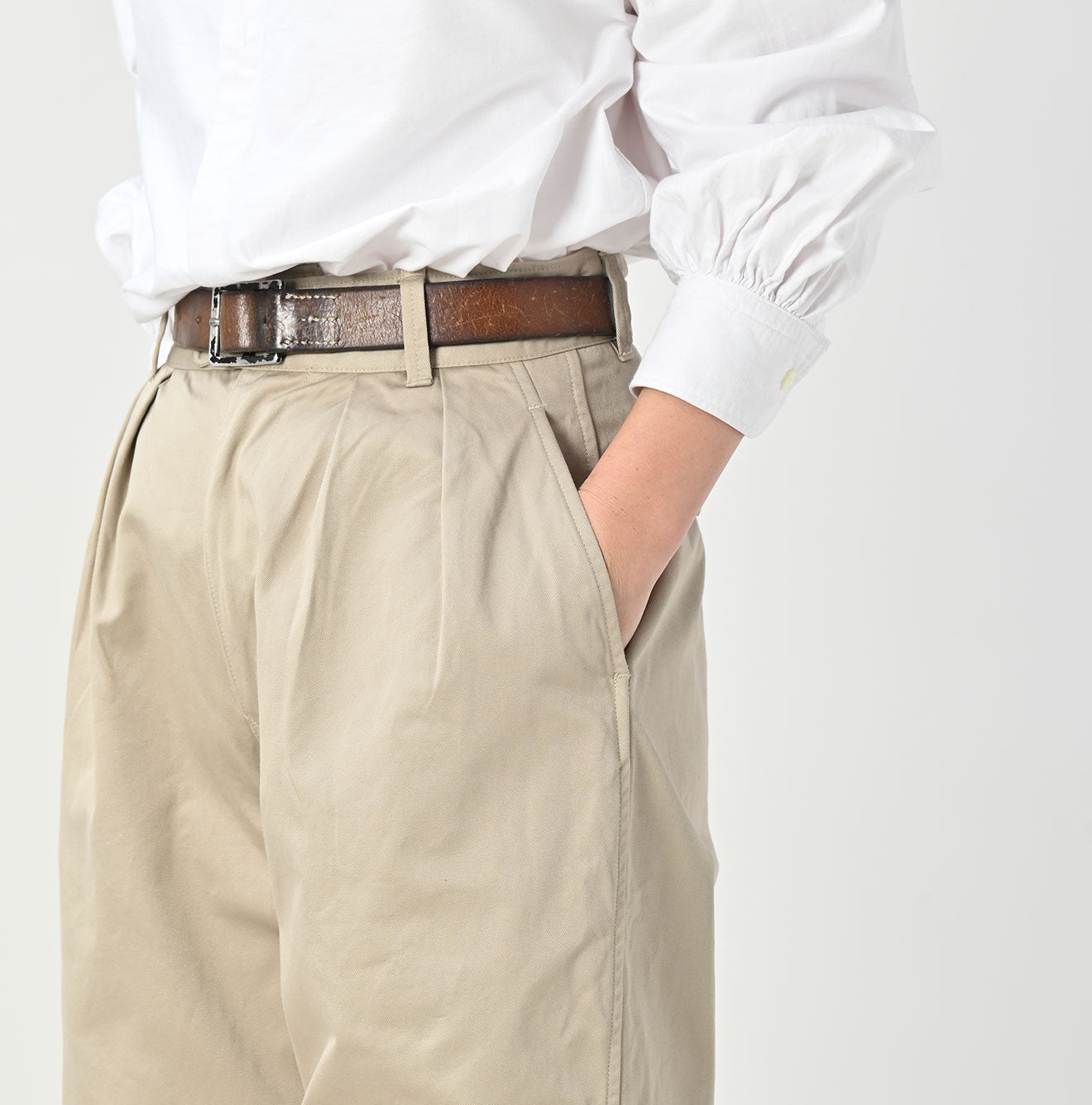 45R Two-ply Chino Charlotte Baggy Pants