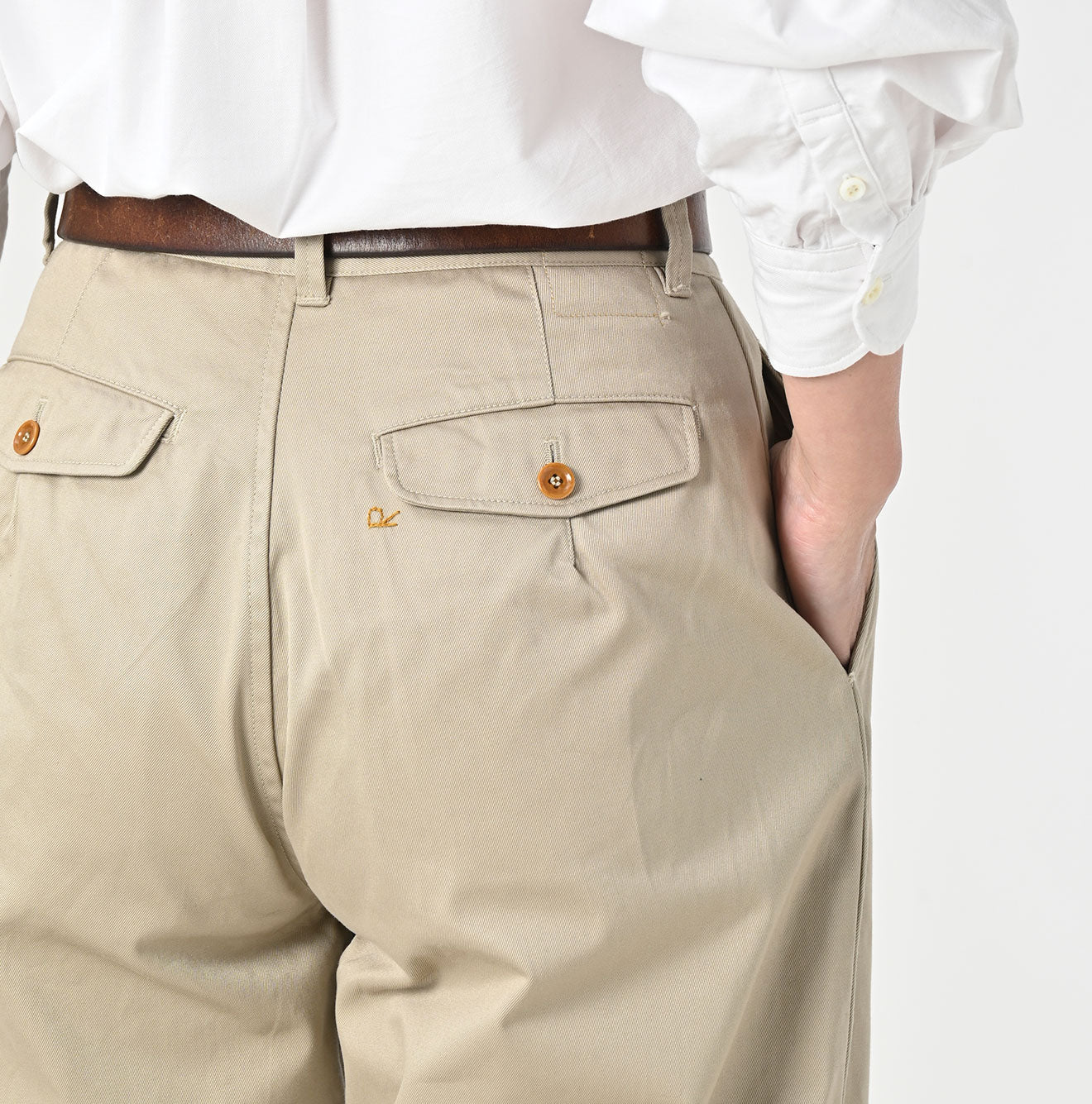 45R Two-ply Chino Charlotte Baggy Pants