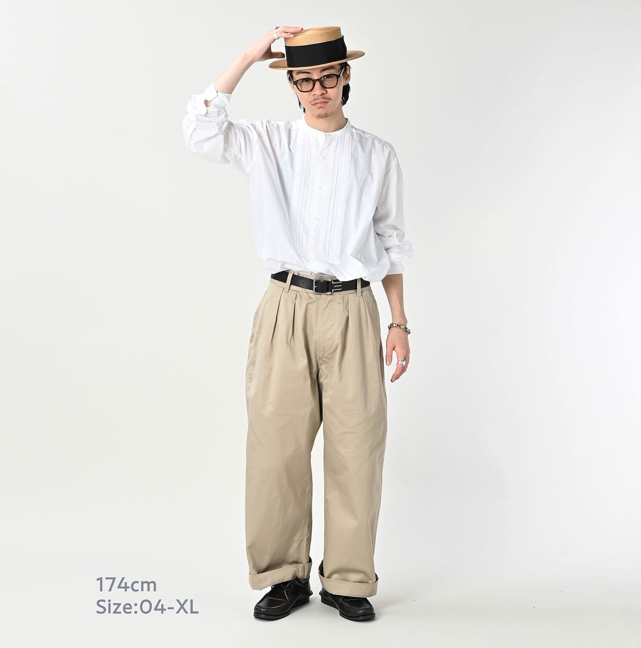 45R Two-ply Chino Charlotte Baggy Pants