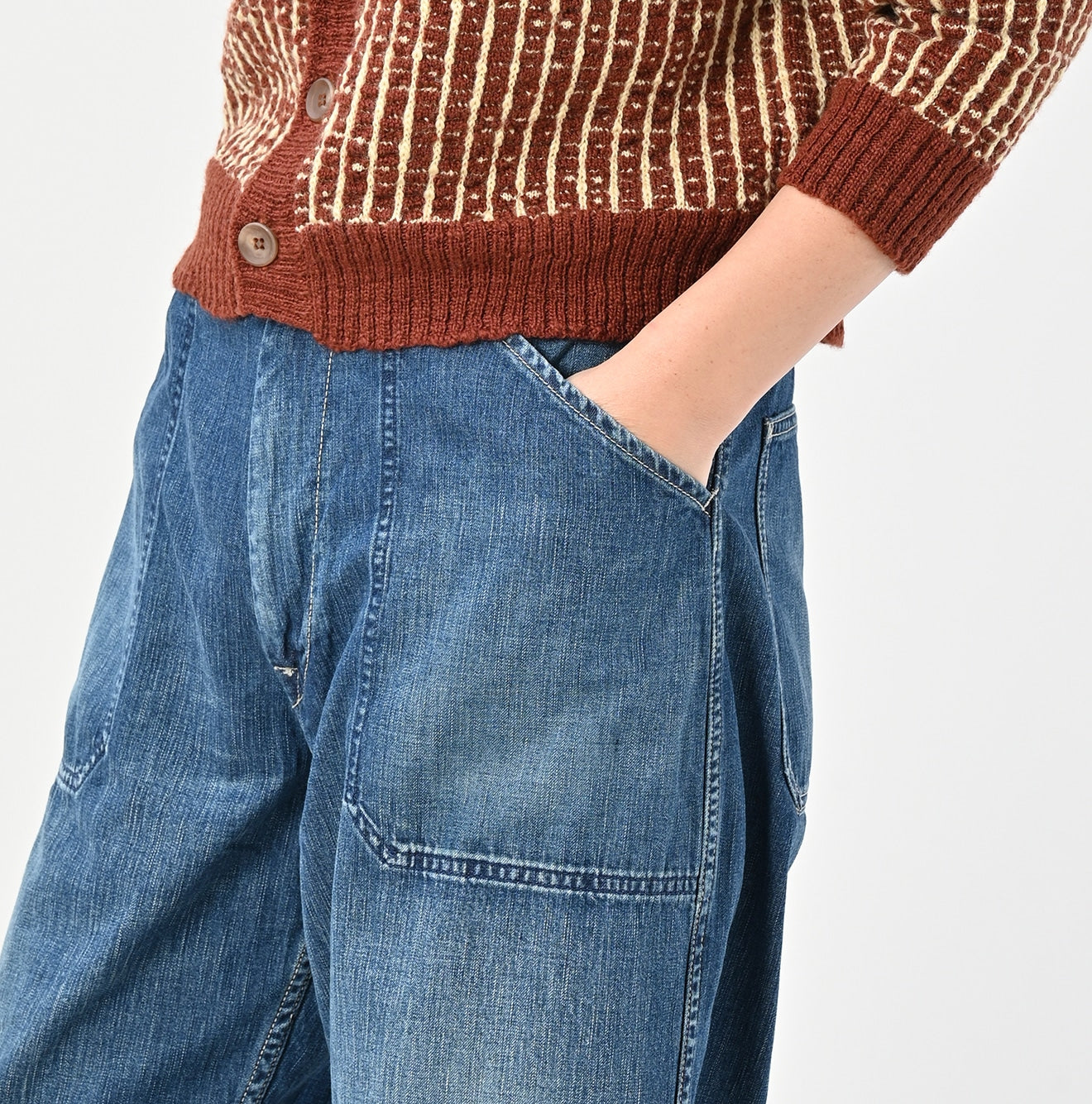 45R Mugihiko Denim 908 Painter Pants Distressed