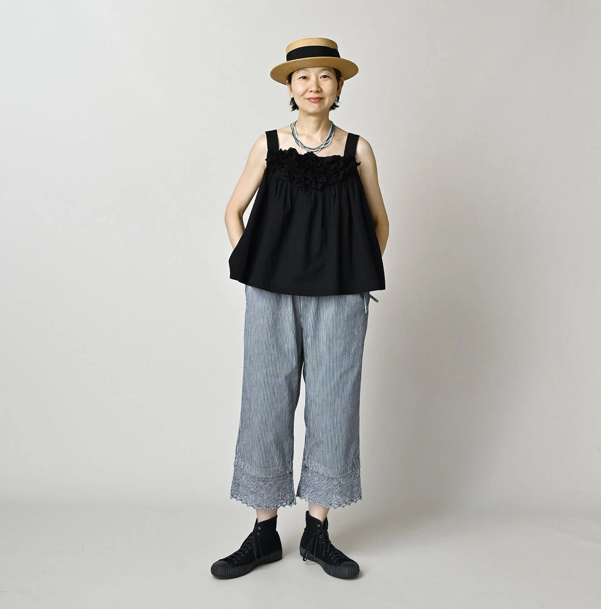 45R Komugi Denim Lace x Petti Pants