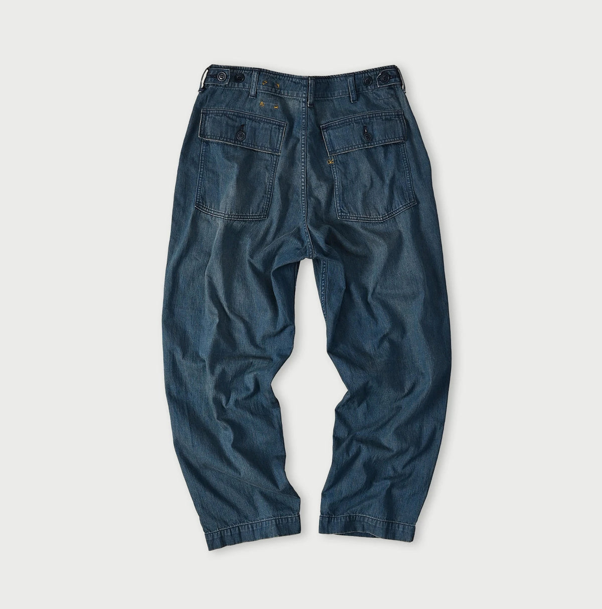 45R Light Mont Brown Denim 908 Baker Pants Distressed