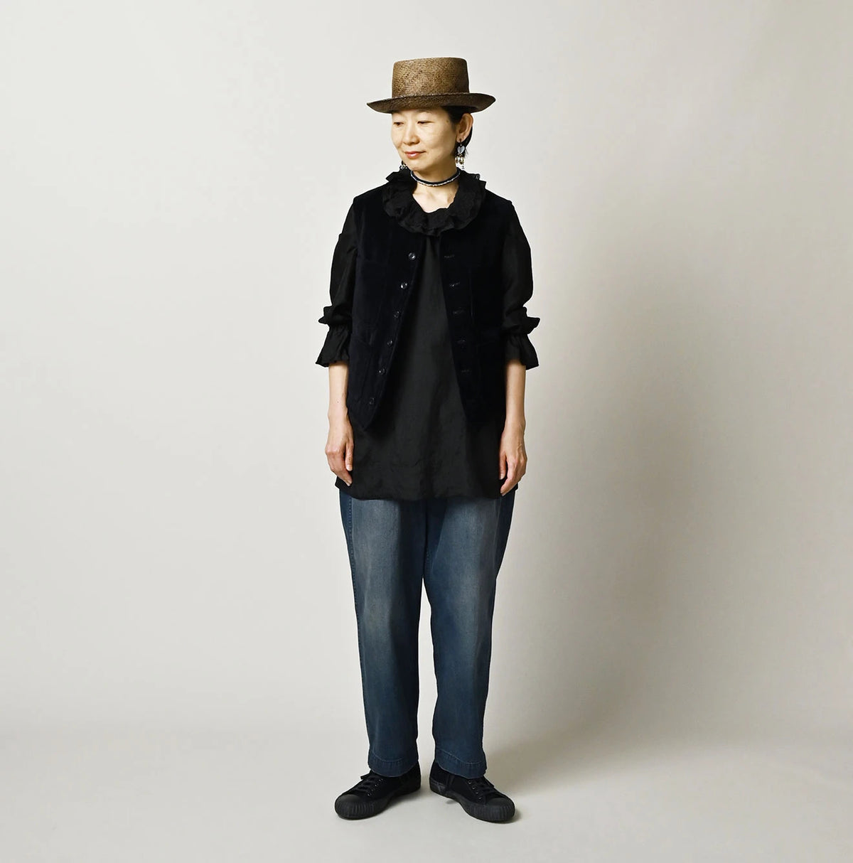 45R Light Mont Brown Denim 908 Baker Pants Distressed