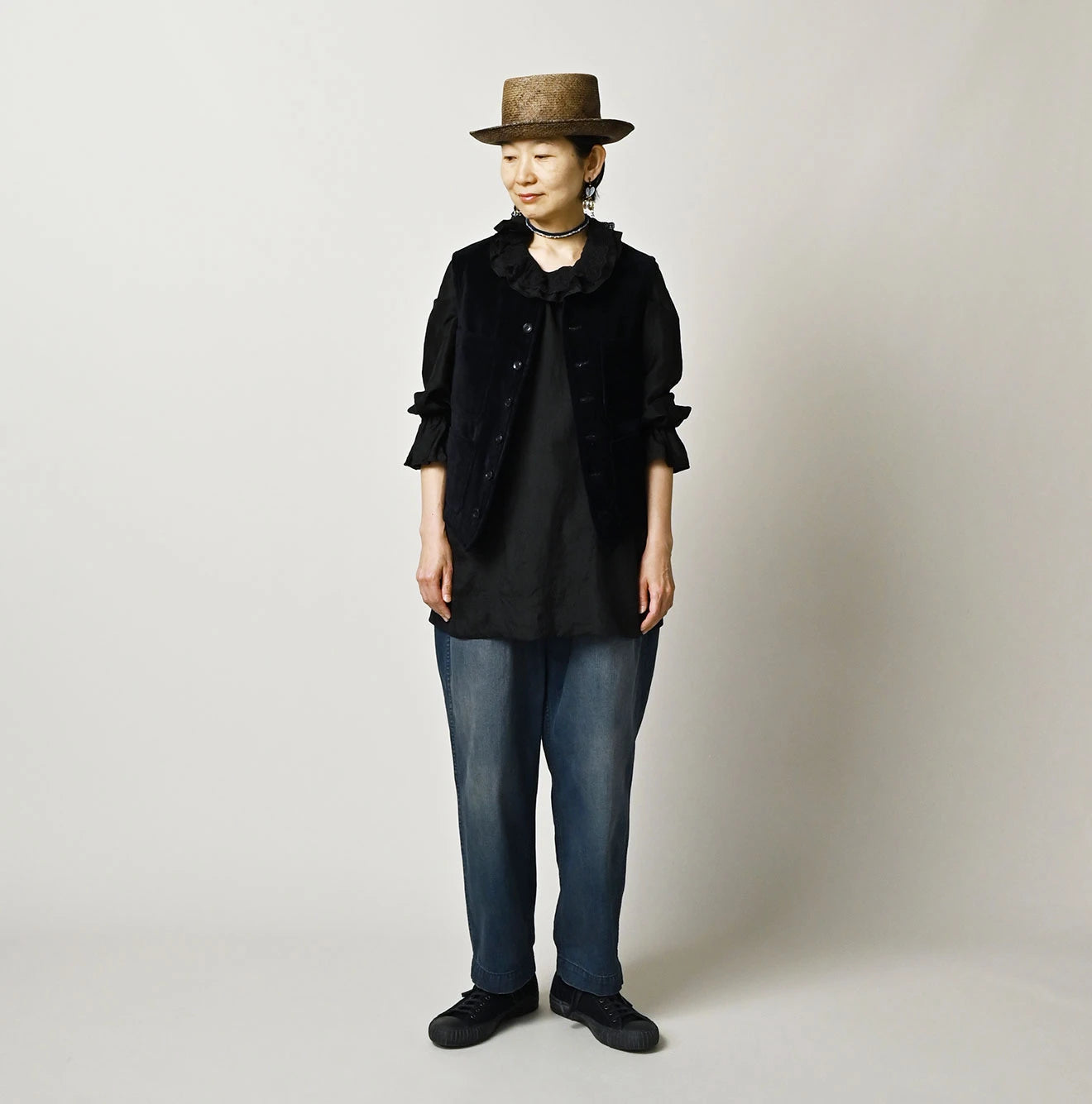 45R Light Mont Brown Denim 908 Baker Pants Distressed - Image 2