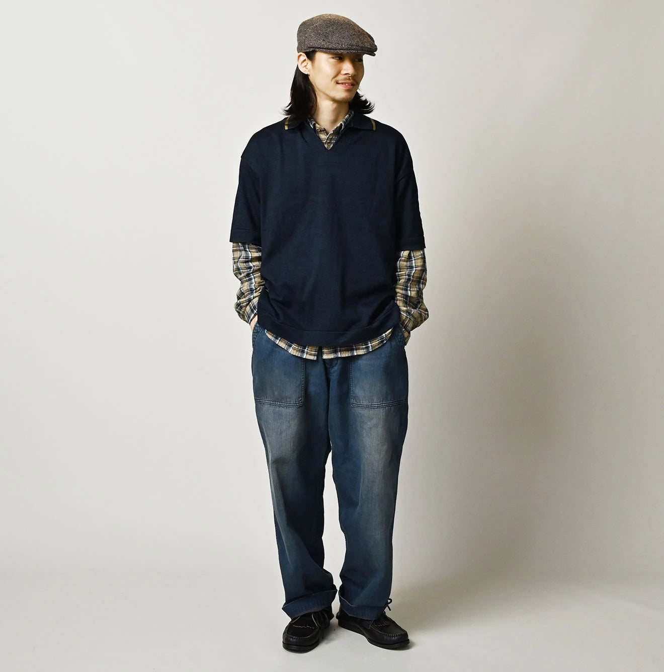 45R Light Mont Brown Denim 908 Baker Pants Distressed - Image 3