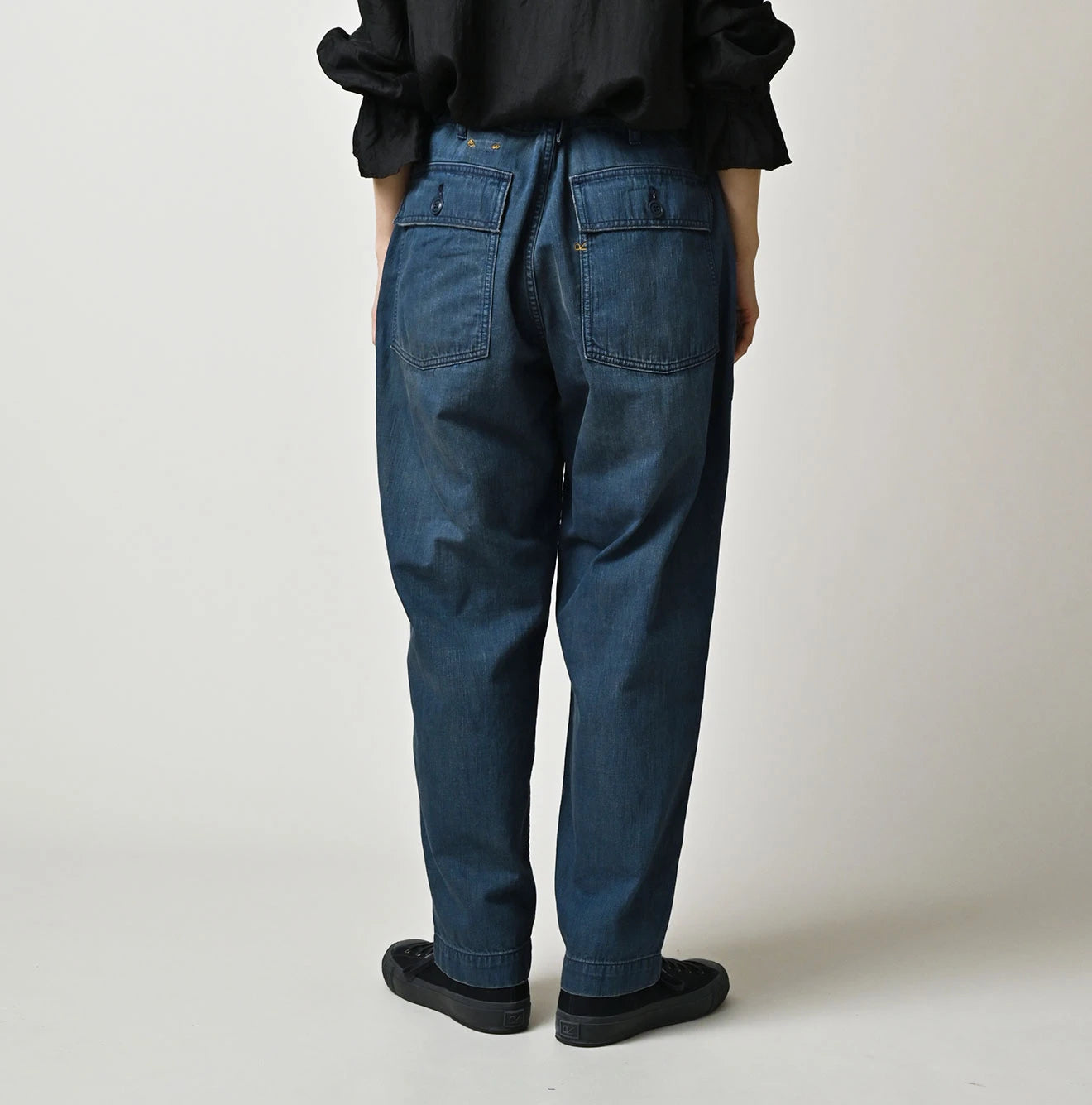 45R Light Mont Brown Denim 908 Baker Pants Distressed - Image 6