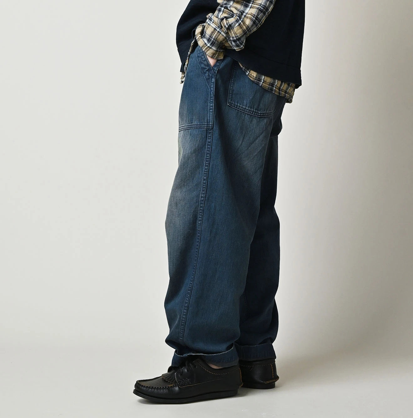 45R Light Mont Brown Denim 908 Baker Pants Distressed - Image 8