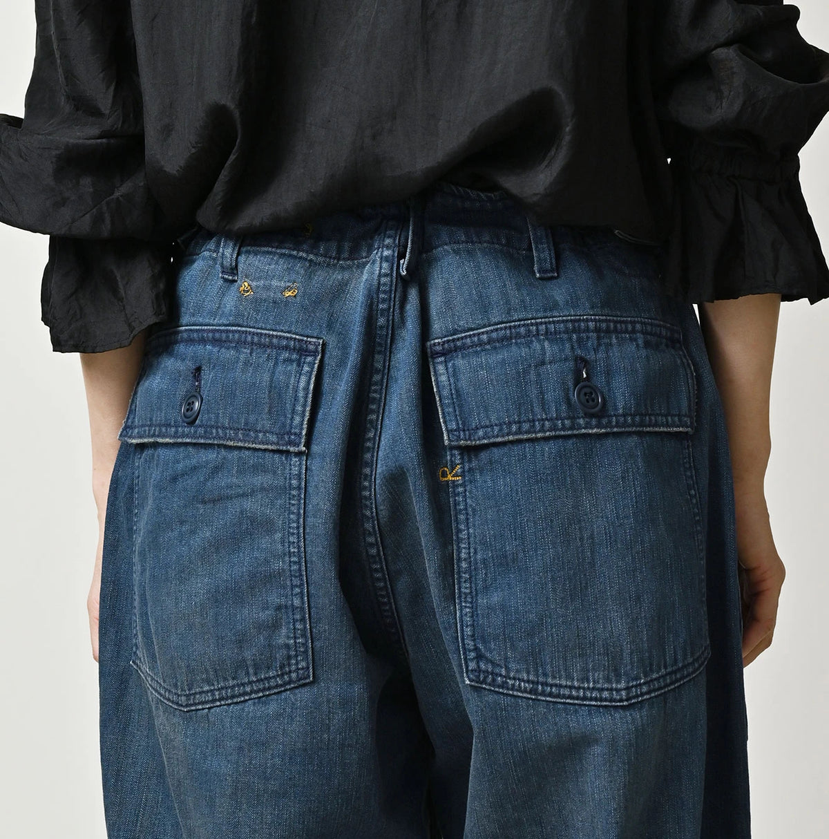 45R Light Mont Brown Denim 908 Baker Pants Distressed