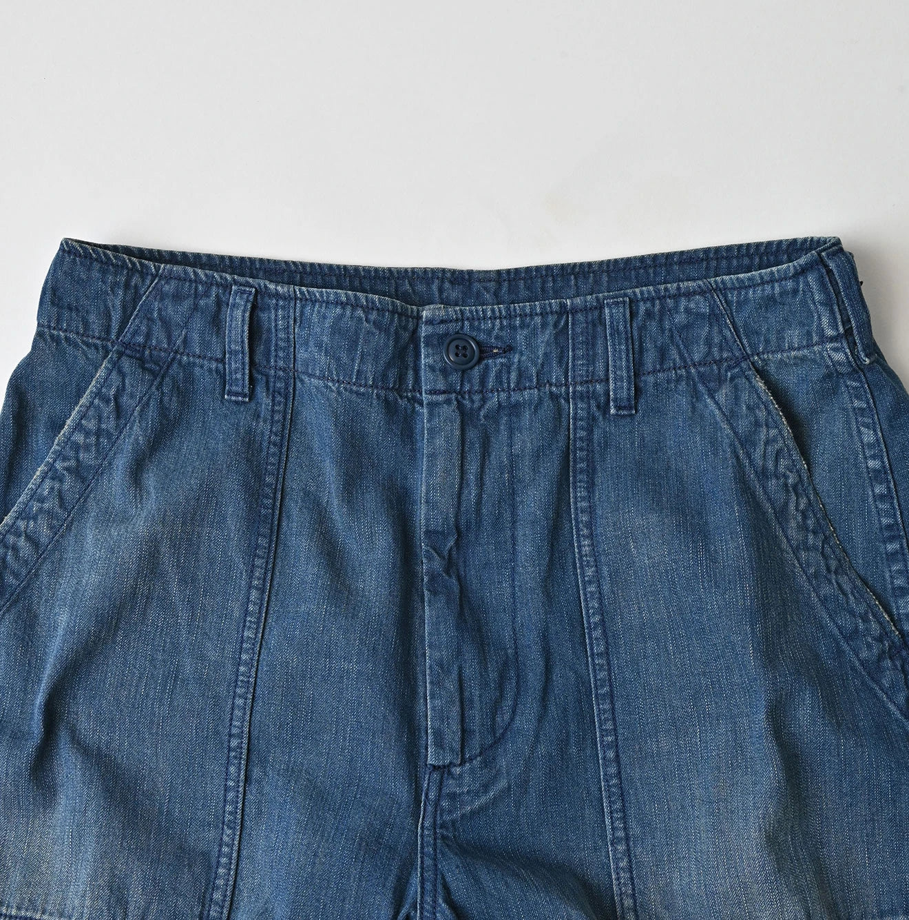 45R Light Mont Brown Denim 908 Baker Pants Distressed - Image 16