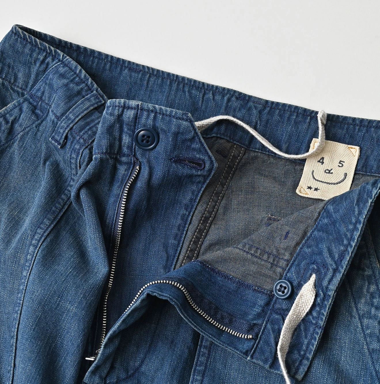 45R Light Mont Brown Denim 908 Baker Pants Distressed - Image 18