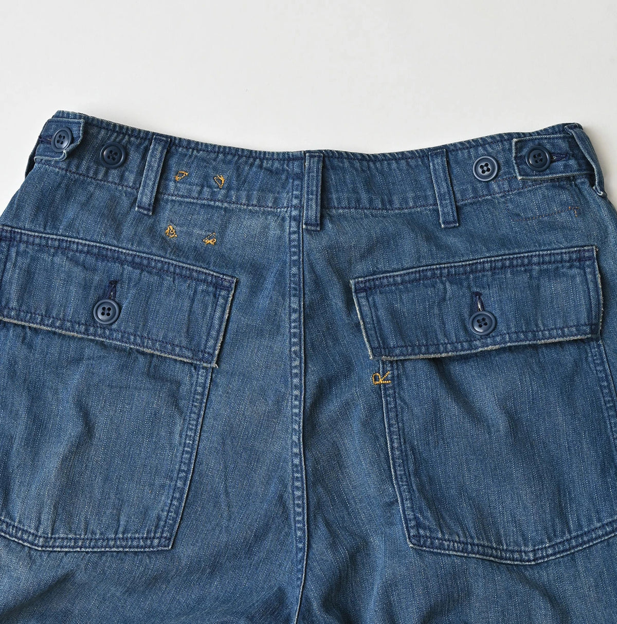 45R Light Mont Brown Denim 908 Baker Pants Distressed