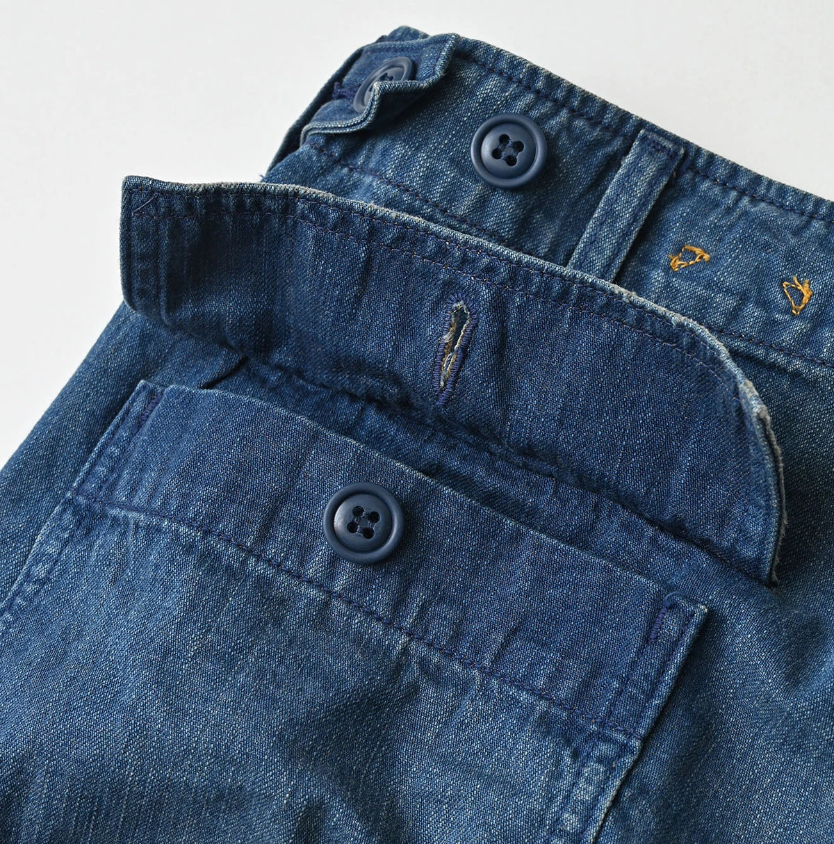 45R Light Mont Brown Denim 908 Baker Pants Distressed