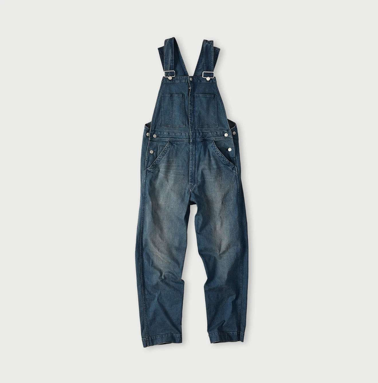45R Light Mont Brown Denim Stretch Charlotte Overall Distressed - Image 1