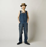 45R Light Mont Brown Denim Stretch Charlotte Overall Distressed