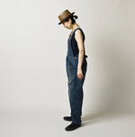 45R Light Mont Brown Denim Stretch Charlotte Overall Distressed