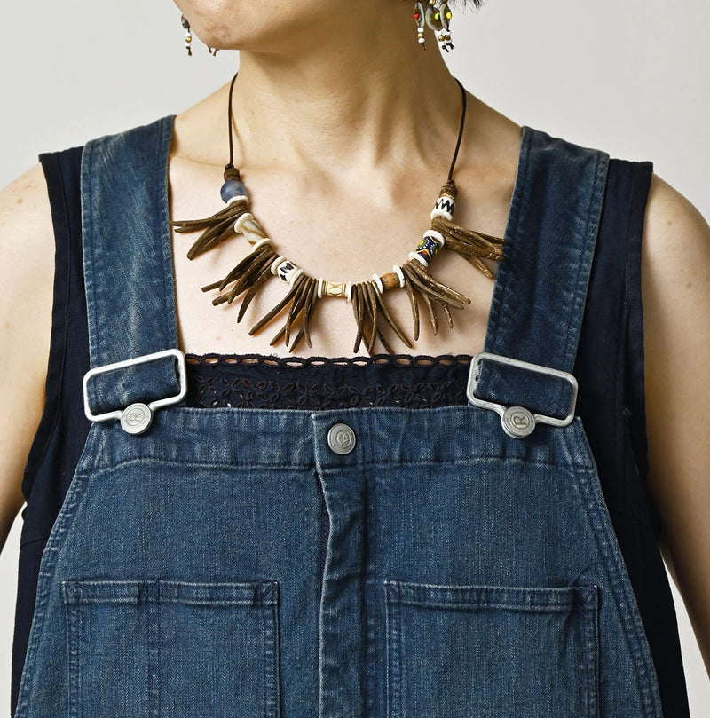 45R Light Mont Brown Denim Stretch Charlotte Overall Distressed - Image 5