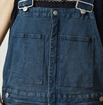 45R Light Mont Brown Denim Stretch Charlotte Overall Distressed