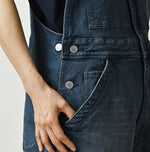 45R Light Mont Brown Denim Stretch Charlotte Overall Distressed