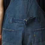 45R Light Mont Brown Denim Stretch Charlotte Overall Distressed
