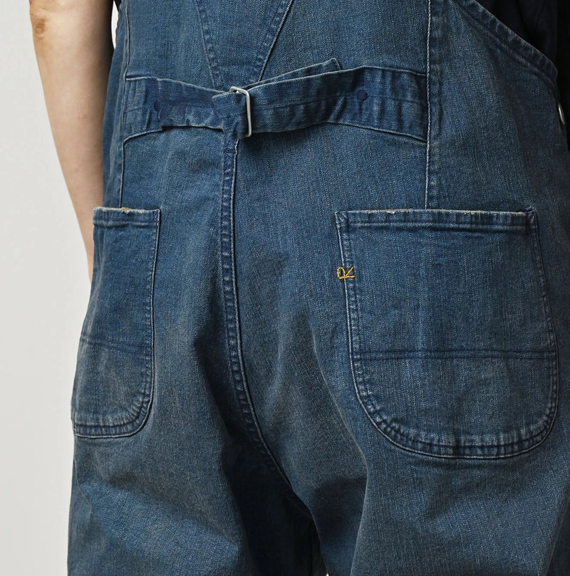 45R Light Mont Brown Denim Stretch Charlotte Overall Distressed - Image 11