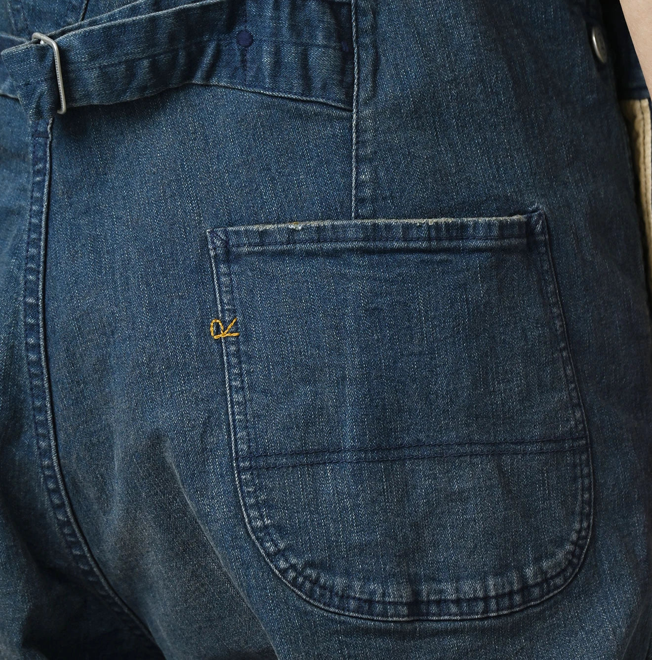 45R Light Mont Brown Denim Stretch Charlotte Overall Distressed - Image 12