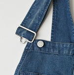 45R Light Mont Brown Denim Stretch Charlotte Overall Distressed