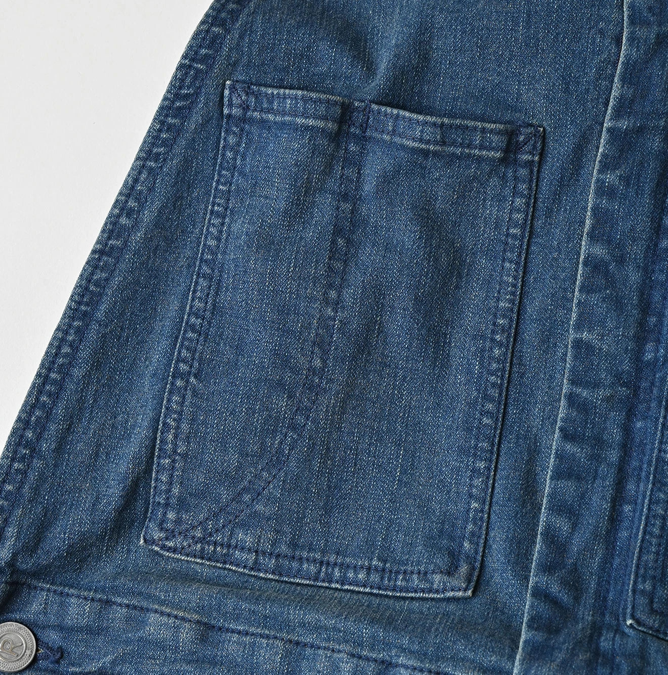 45R Light Mont Brown Denim Stretch Charlotte Overall Distressed - Image 15