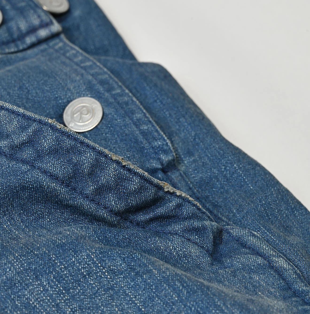 45R Light Mont Brown Denim Stretch Charlotte Overall Distressed - Image 18