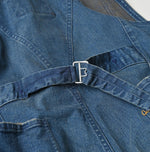45R Light Mont Brown Denim Stretch Charlotte Overall Distressed