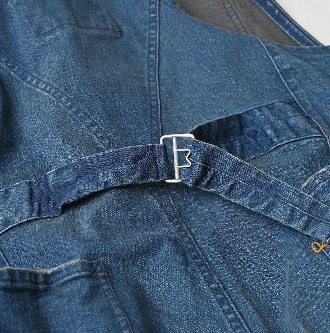 45R Light Mont Brown Denim Stretch Charlotte Overall Distressed - Image 22