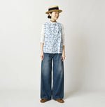 45R Light Mont Brown Denim Bachihime Distressed