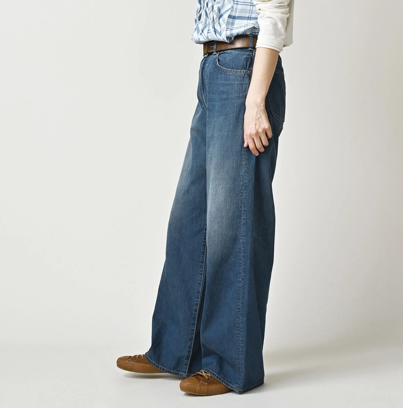 45R Light Mont Brown Denim Bachihime Distressed - Image 4