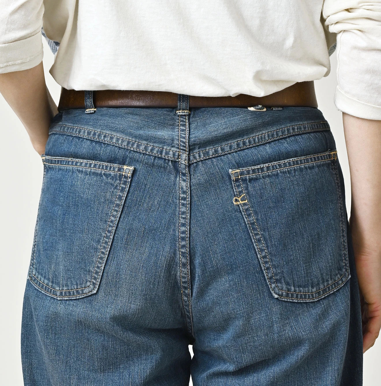 45R Light Mont Brown Denim Bachihime Distressed - Image 9