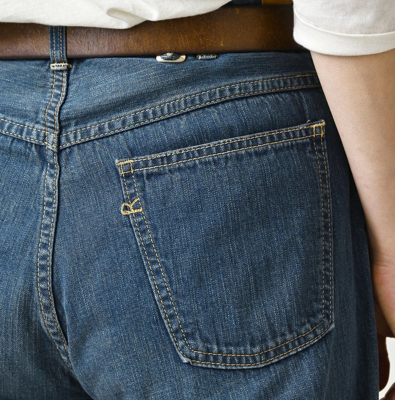 45R Light Mont Brown Denim Bachihime Distressed - Image 10