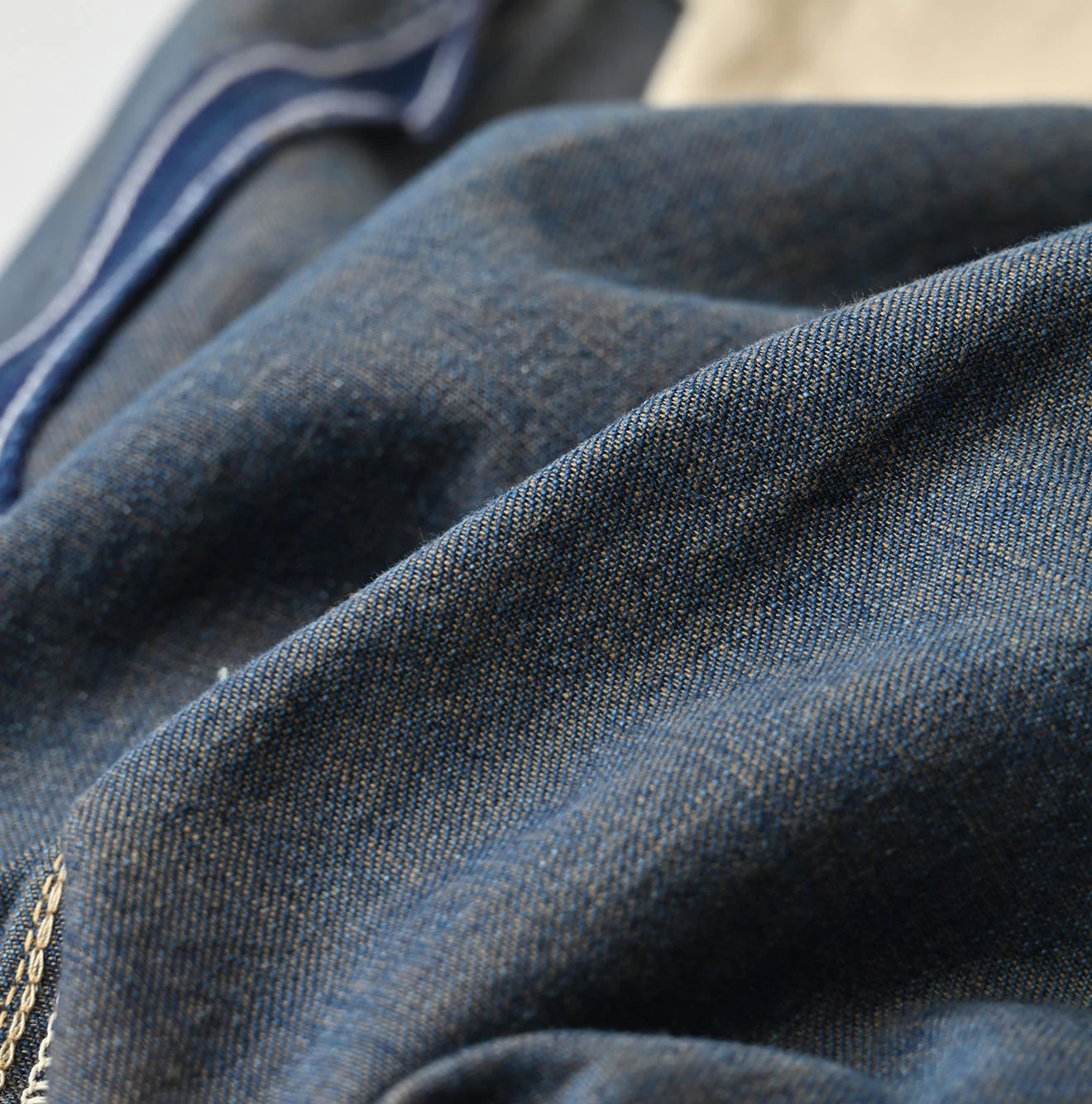 45R Light Mont Brown Denim Bachihime Distressed