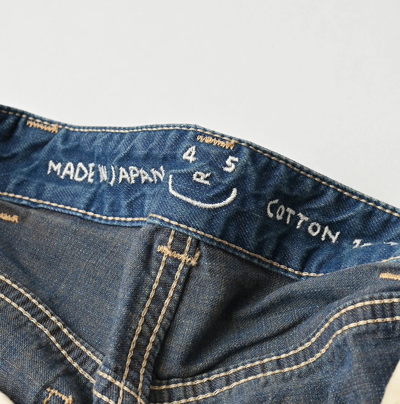 45R Light Mont Brown Denim Bachihime Distressed