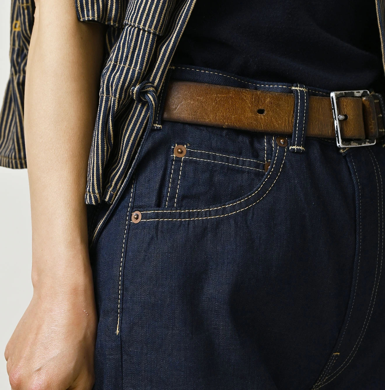 45R Light Mont Brown Denim Bachihime Nou - Image 9