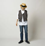 45R Light Mont Brown Denim Stretch Sabrina5 Distressed