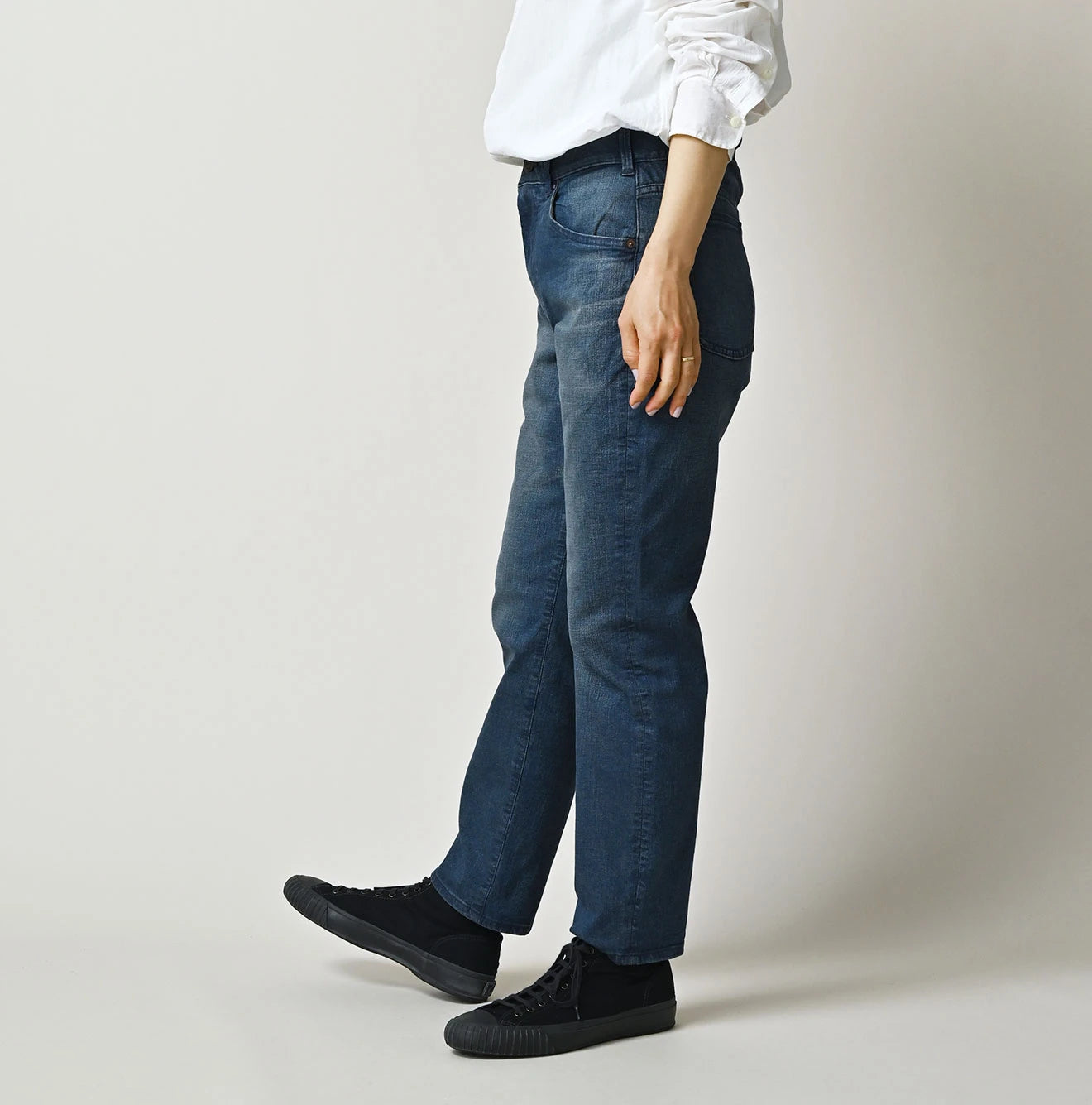 45R Light Mont Brown Denim Stretch Sabrina5 Distressed - Image 4