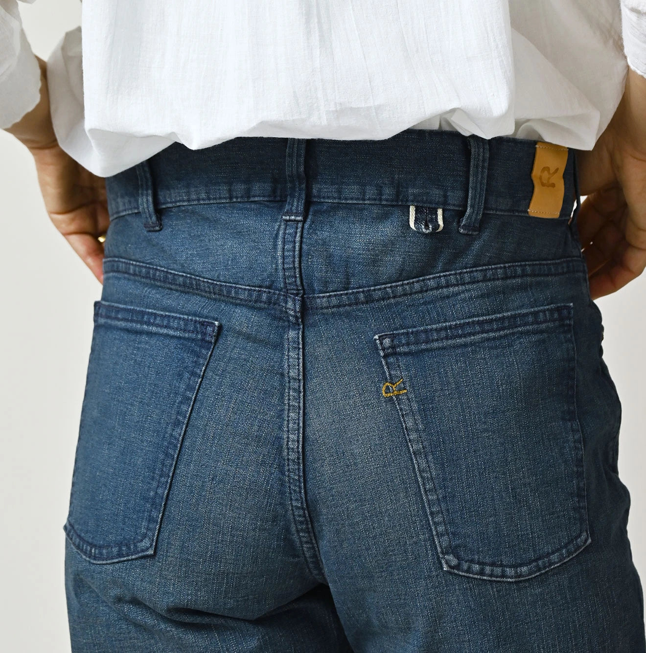 45R Light Mont Brown Denim Stretch Sabrina5 Distressed - Image 9