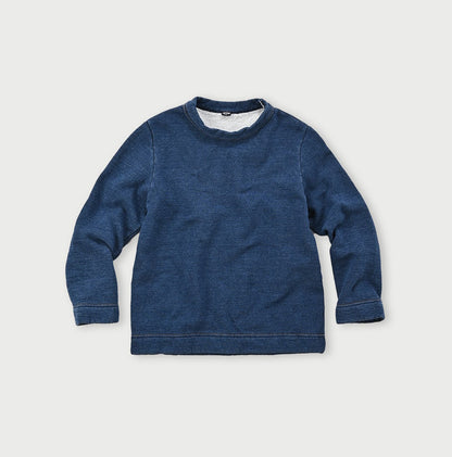 Indigo Cotton Fleece Square Top
