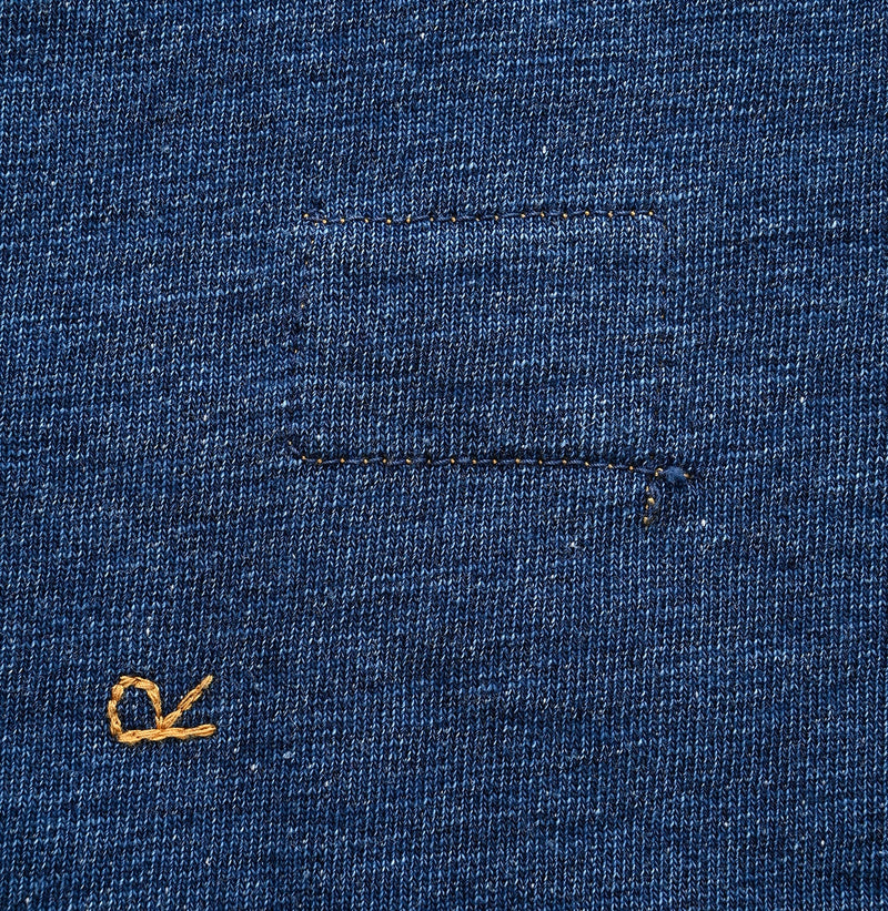 45R Indigo Cotton Fleece Square Top