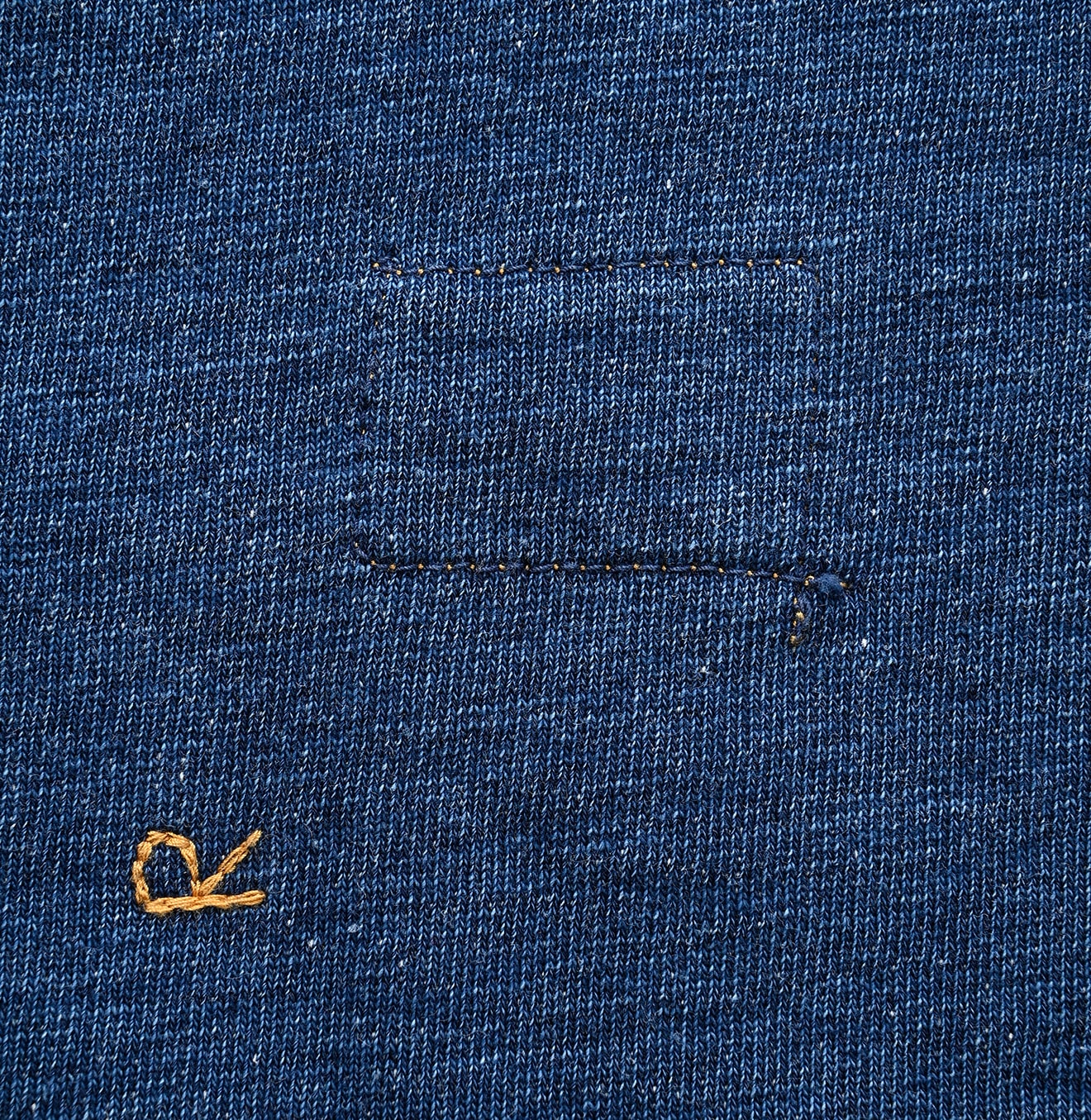 45R Indigo Cotton Fleece Square Top