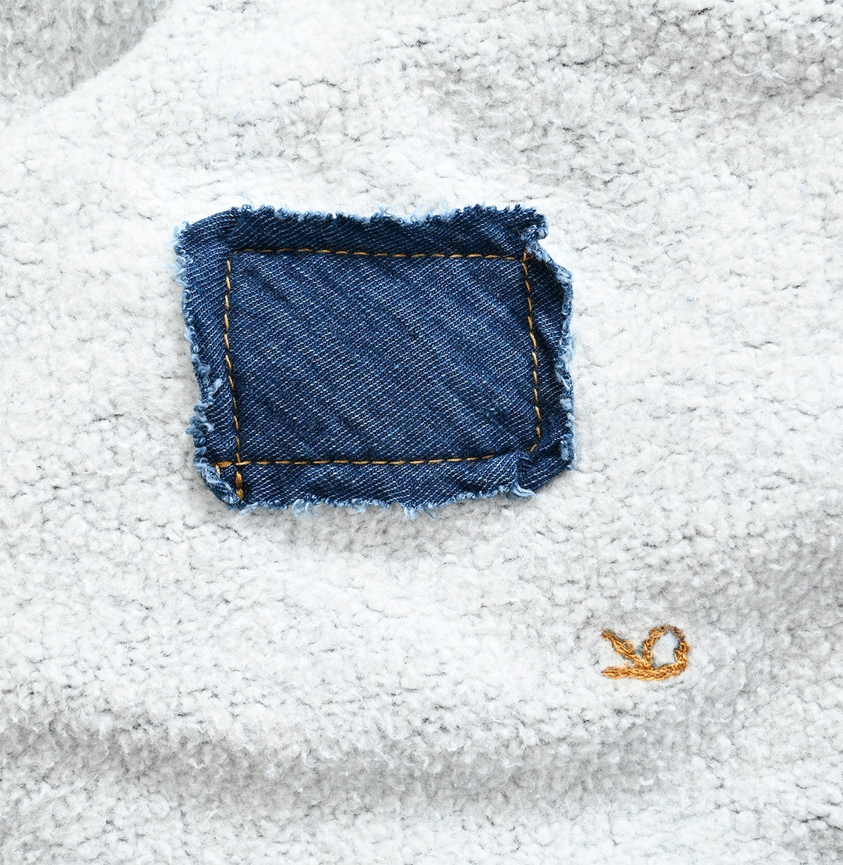 45R Indigo Cotton Fleece Square Top