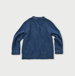 Indigo Cotton Fleece Top