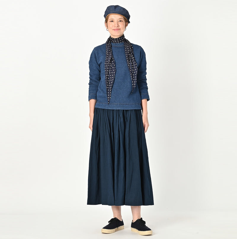 45R Indigo Cotton Fleece Square Top - Image 5