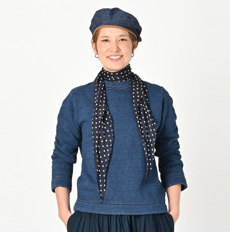 45R Indigo Cotton Fleece Square Top - Image 2